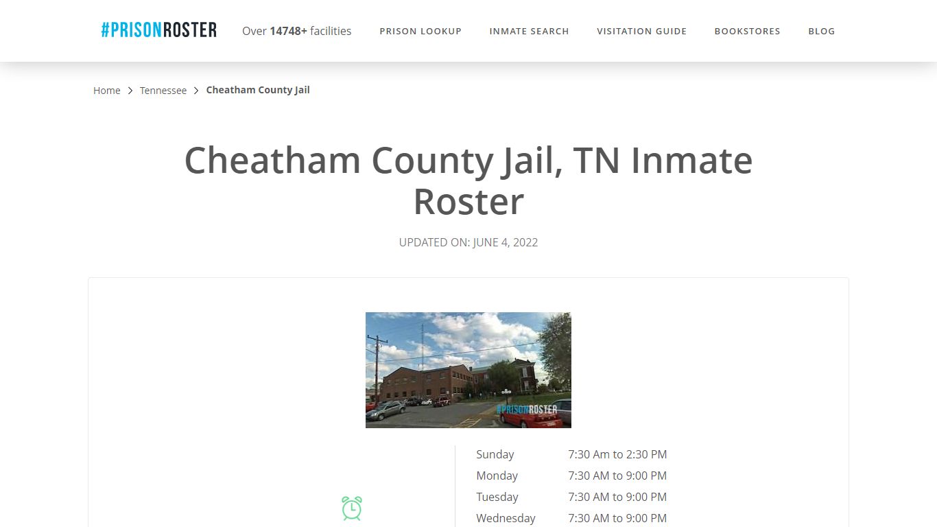 Cheatham County Jail, TN Inmate Roster - Inmate Locator